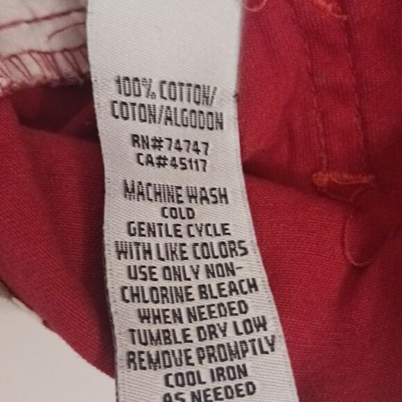 Natural Reflections coral shorts reversible floral hemline and drawstring waist - Picture 8 of 8